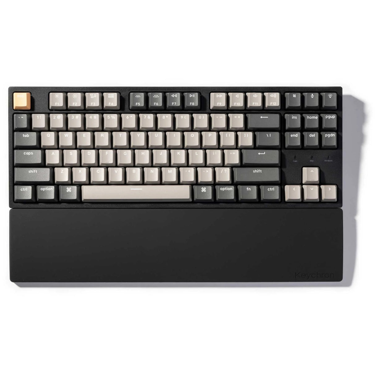 Keychron Silikone håndledsstøtte til K8 K8 Pro K8 Max C1 C1 Pro L4 håndledsstøtte (sort)