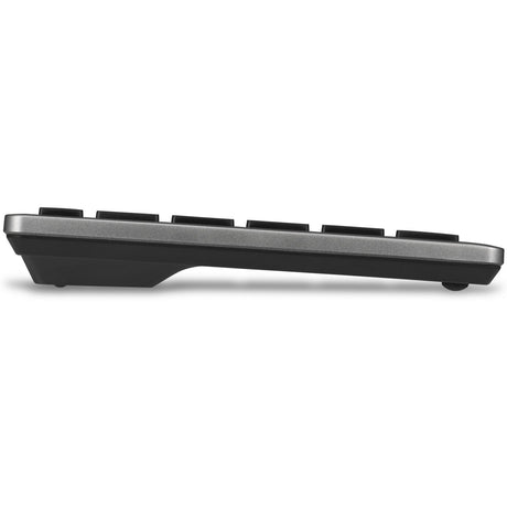 Kensington KB435 EQ genopladeligt kompakt tastatur til flere enheder (grå, amerikansk-internationalt layout (QWERTY), saksekontakter, 80 % (TKL), USB, 2,4 GHz, Bluetooth 5.4)