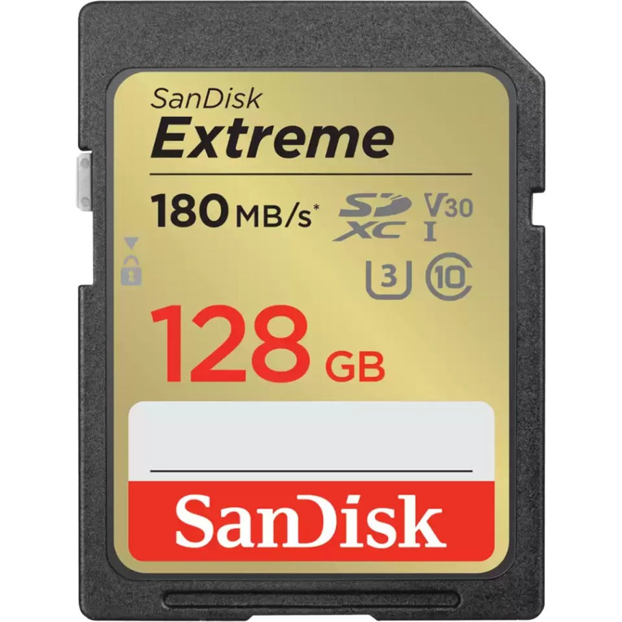 Sandisk extreme SDXC 128 GB hukommelseskort (uhs-i u3, klasse 10, v30)
