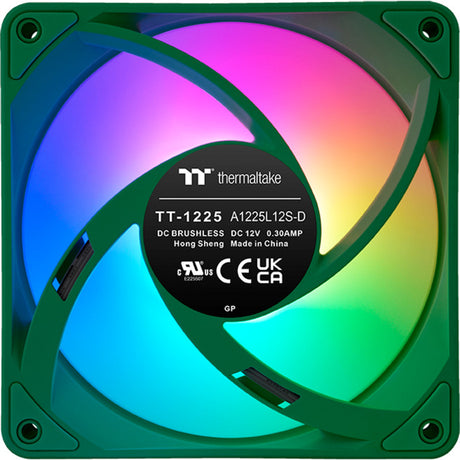 Thermaltake ct120 ex argb sync pc køleventilator racing green (3-fan pack) case fans (grøn, 3 stykker, 120 x 120 x 25 mm, pwm)