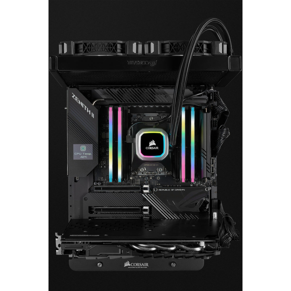 Corsair Vengeance RGB Pro SL 32 GB DDR4-3200 (2x 16 GB) RAM (sort, cmh32gx4m2e3200c16, xmp 2.0)