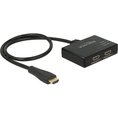 Delock 1x HDMI ind > 2x HDMI ud HDMI splitter (sort, 60 centimeter, 4k)