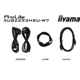Iiyama prolite xub2293hsu-w7 21.5 skærm (hvid (mat), HDMI, skærmport, 2x USB-A)