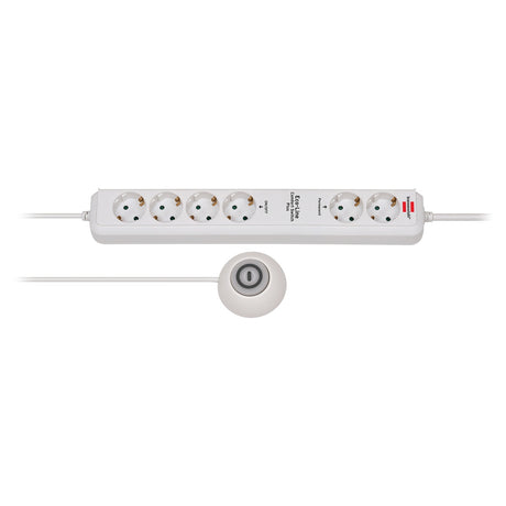 Brennerstuhl eco-line strømskinne komfortafbryder plus el csp 24 6-vejs hvid 1,5m h05vv-f 3g1,5 2 permanent, 4 omskiftelig ekstern fodkontakt