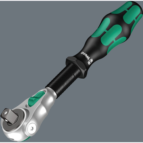 Wera 8100 sc 2 zyklop speed skraldesæt, 1 2 , 37 dele værktøjssæt (sort grøn, speed skralde med drejehoved)