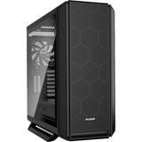 Vær stille! silent base 802 vindue midi tårnhus (sort | 2x USB-A | 1x USB-C | vindue)