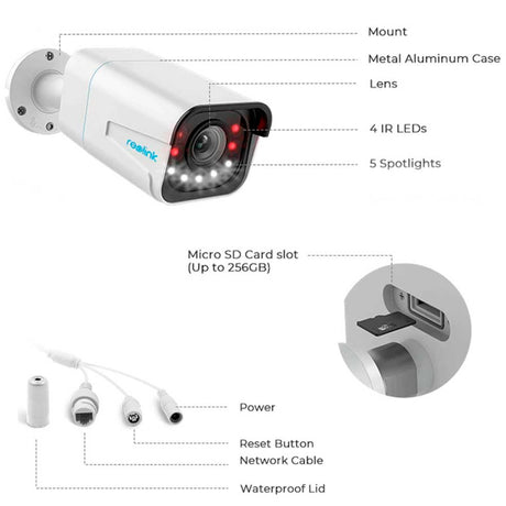 Reolink p430 sikkerhedskamera (hvid)