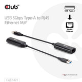 Club 3D USB-A til RJ45 Ethernet 5 Gbps Adapter (sort)