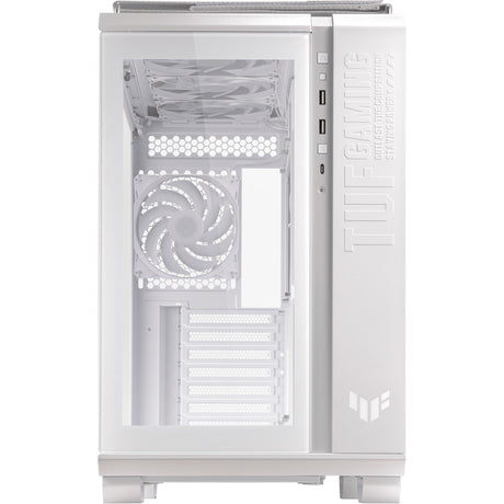 Asus tuf gaming gt502 plus midi tårnhus (hvid | 2x USB-A | 1x USB-C | hærdet glas)