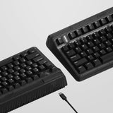 Iqunix og80 mørk side trådløst mekanisk tastatur (sort, us layout (qwerty), gateron brun, 80% (tkl), rgb lysdioder, hot-swappable, pbt, 2.4ghz | bluetooth 5.1 | usb-c)