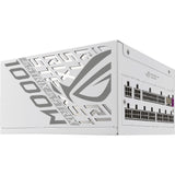 Asus rog strix platinum white edition modulær 1000 watt strømforsyning (hvid, 1x 12v-2x6, 4x pcie)
