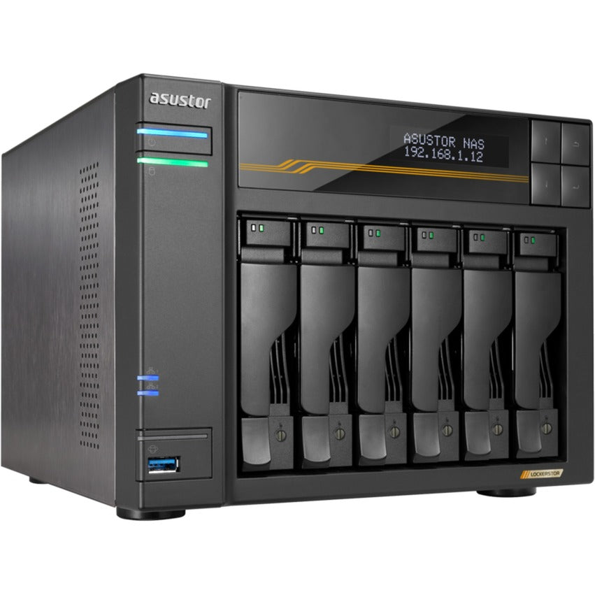 Asustor lockerstor 6 as6806t nas (sort)