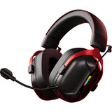 Mchose s9 pro trådløst over-ear gaming headset (sort rød, pc laptop playstation switch smartphone, 2,4 g bluetooth kablet type-c)