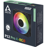 Arctic p12 pro a-rgb kabinet blæser (sort, 120 x 120 x 25 mm, pwm)