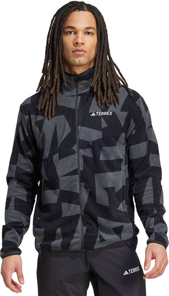 Adidas terrex multi printet fuld lynlås - fleecejakke