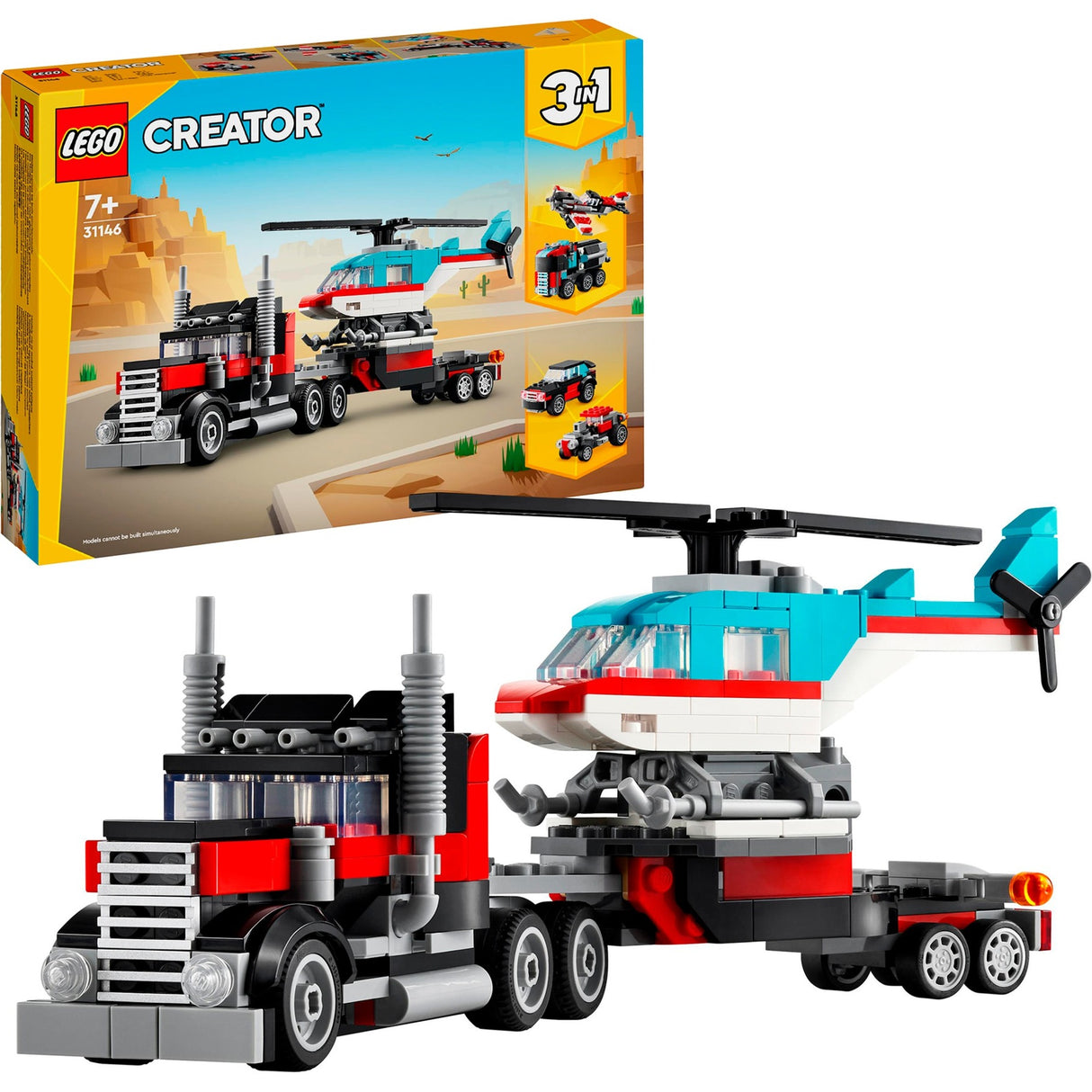 Lego creator 3-i-1 lastbil med helikopter - 31146