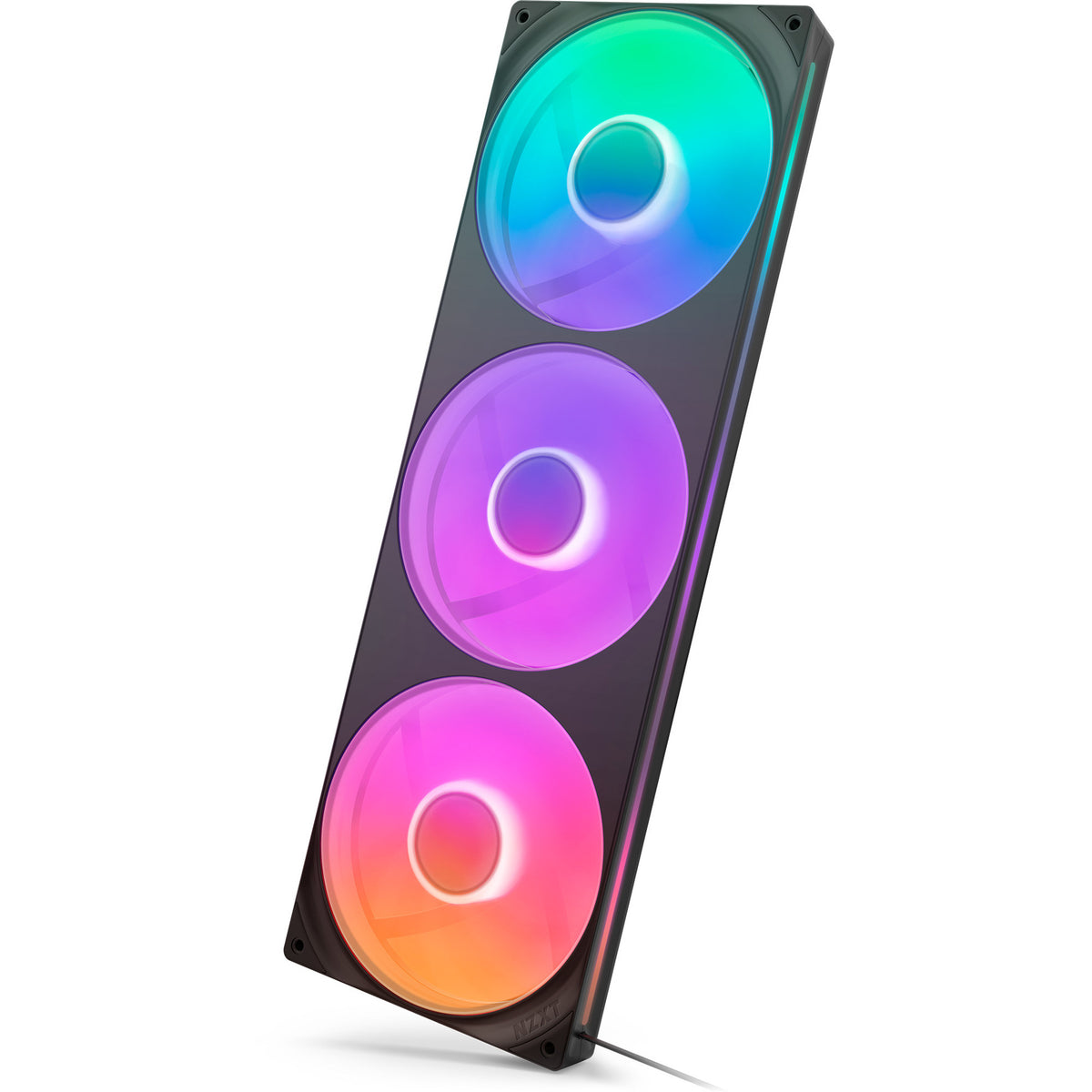 Nzxt f420 rgb core case fans (sort, 3 stykker, 420 x 140 x 26 mm)