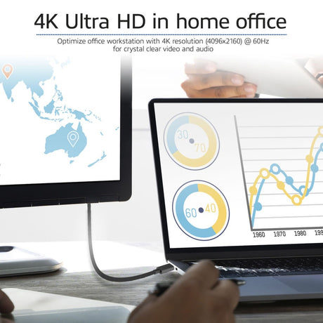 Akt-tilslutning USB-C til DisplayPort-kabel (sort, 2 meter, ac7325, 60hz 4k (2160p))