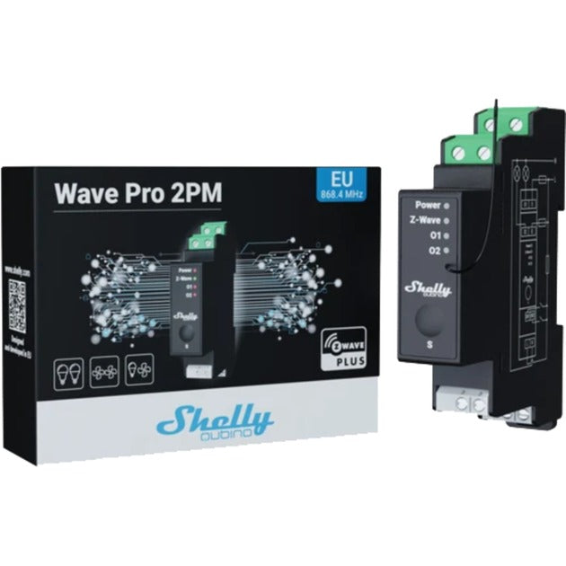 Shelly wave pro 14:00 - 2-kanals repeater - energiovervågning