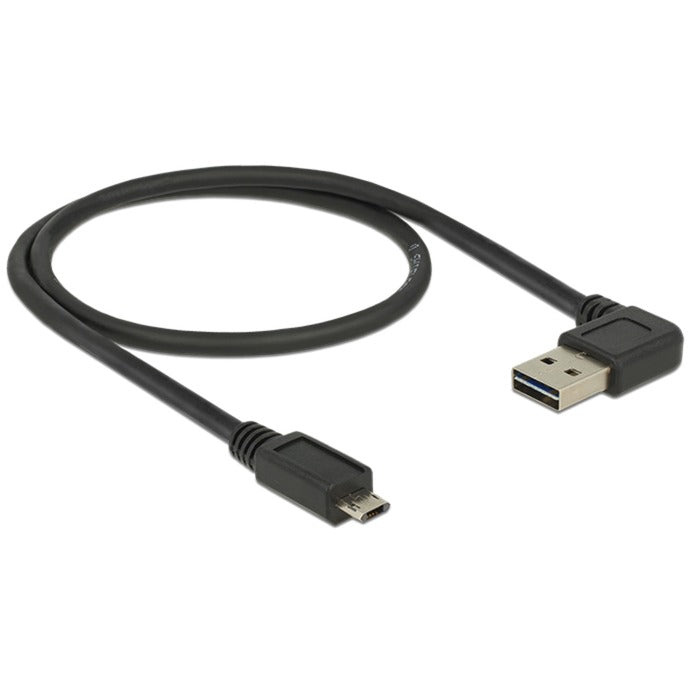 Delock easy-usb-a 2.0 han > easy-usb micro-usb-b 2.0 han-kabel (sort, 0,5 meter)