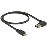 Delock easy-usb-a 2.0 han > easy-usb micro-usb-b 2.0 han-kabel (sort, 0,5 meter)