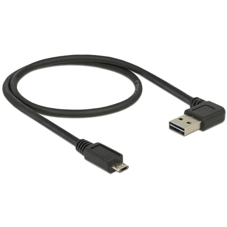 Delock easy-usb-a 2.0 han > easy-usb micro-usb-b 2.0 han-kabel (sort, 0,5 meter)