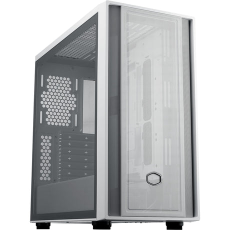 Cooler master masterbox 600 lite midi tårnhus (hvid | 2x USB-A | 1x USB-C | RGB | hærdet glas)
