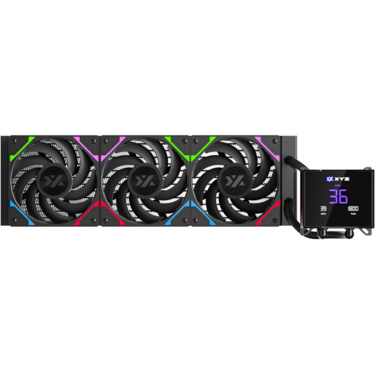 Xyz pc gear hydrotemp aio 360 vandkøling (sort, argb, pwm)