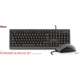 Trust primo tastatur mus sæt, desktop sæt (sort, amerikansk layout, membran)