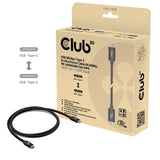Club 3D USB-C 80 Gbps certificeret 240W 8K 240Hz kabel (sort, 1,2m)