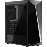 Aerocool shard midi tårnhus (sort | 3x USB-A | RGB | vindue)