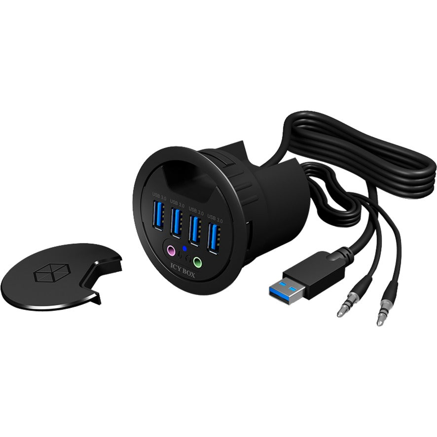 Icy box ib-hub1403a usb hub (sort)