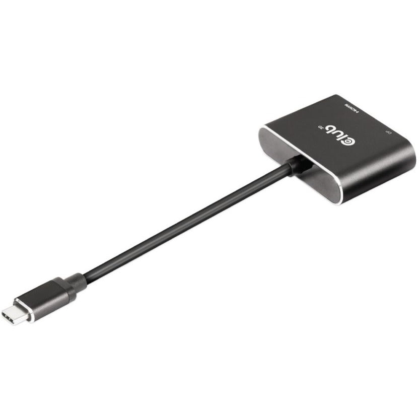 Club 3D MST Hub USB3.2 Gen2 Type-C (DP Alt-Mode) til DisplayPort + HDMI 4K60Hz M-F (sort)