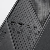 Silverstone milo 12 mini tårnhus (sort | 2x USB-A | 1x USB-C)