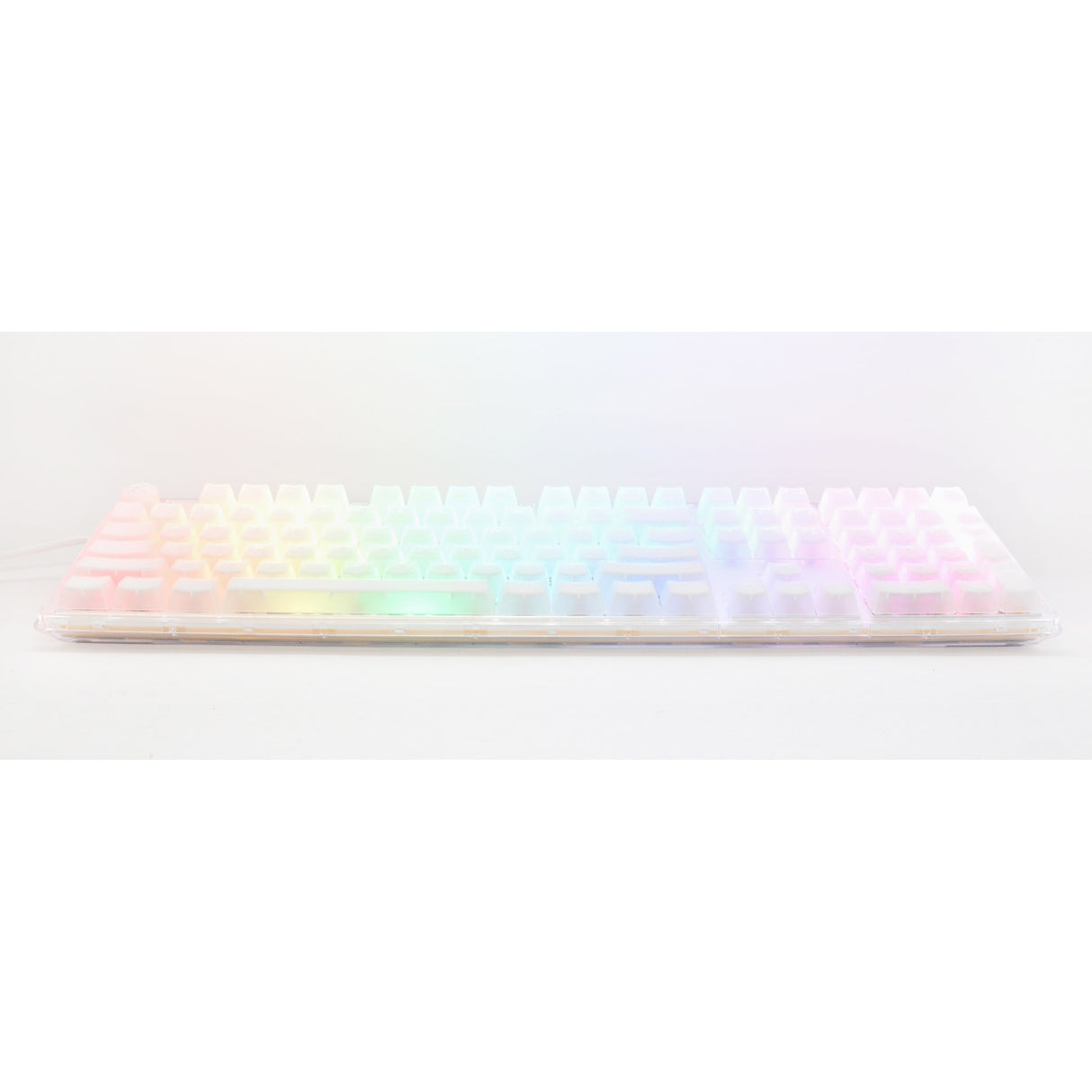 Ducky one 3 aura hvid rgb mekanisk tastatur (hvid, us-layout (qwerty), cherry mx speed silver, 100%, abs double shot, hot swap)