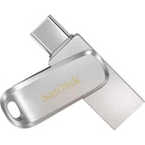 Sandisk ultra dual drive luksus 256 GB USB-stick (sølv, USB-A 3.2 gen 1, USB-C 3.2 gen 1)