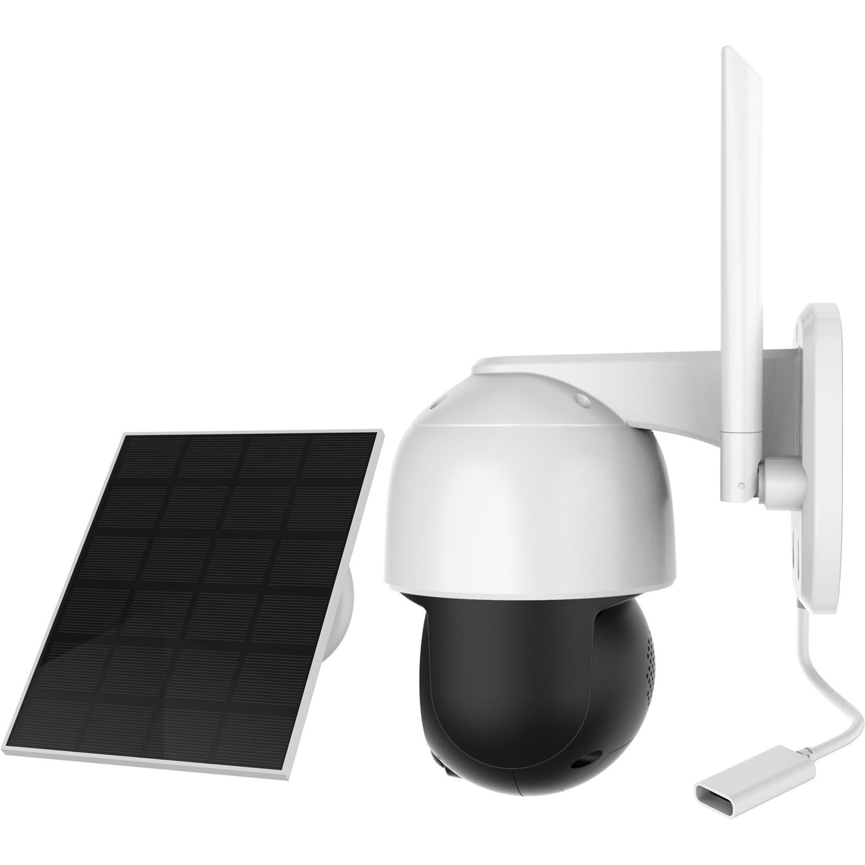 Foscam b4, 100 % trådløst 2k 4mp pan tilt batterikamera (hvid)