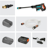Gardena aquaclean 24 18v p4a - batteri højtryksrenser - 24 bar - inkl. batteri og oplader