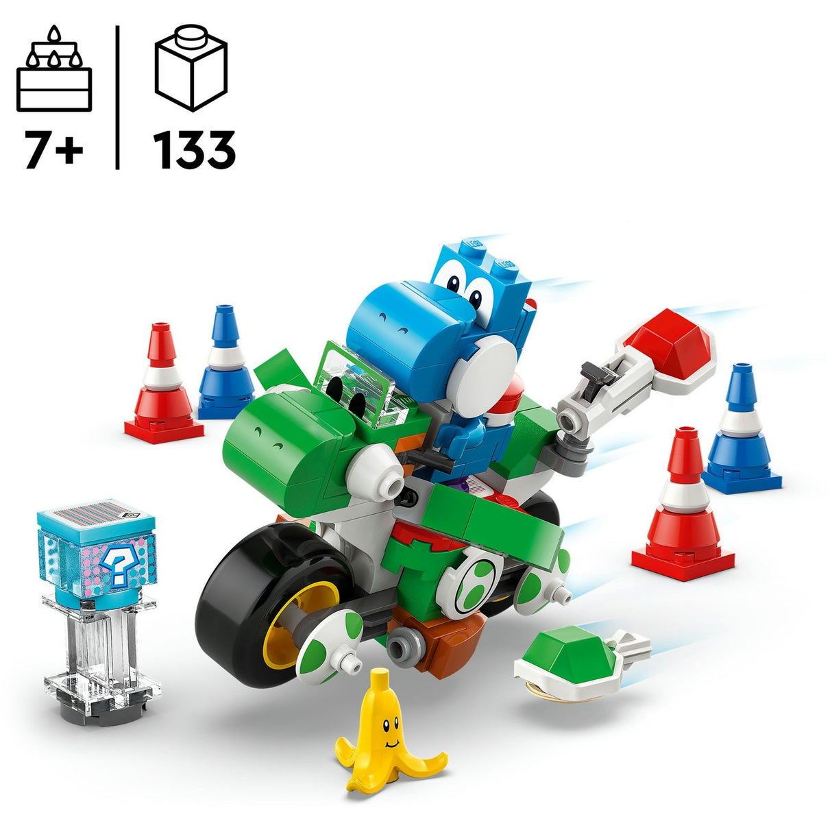 Lego super mario - mario kart - yoshi-crosser byggelegetøj (72031)