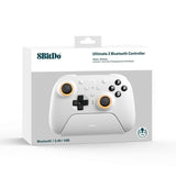 8bitdo ultimate 2 Bluetooth-controller (hvid, PC, Switch 2, Bluetooth USB-C 2,4 GHz)