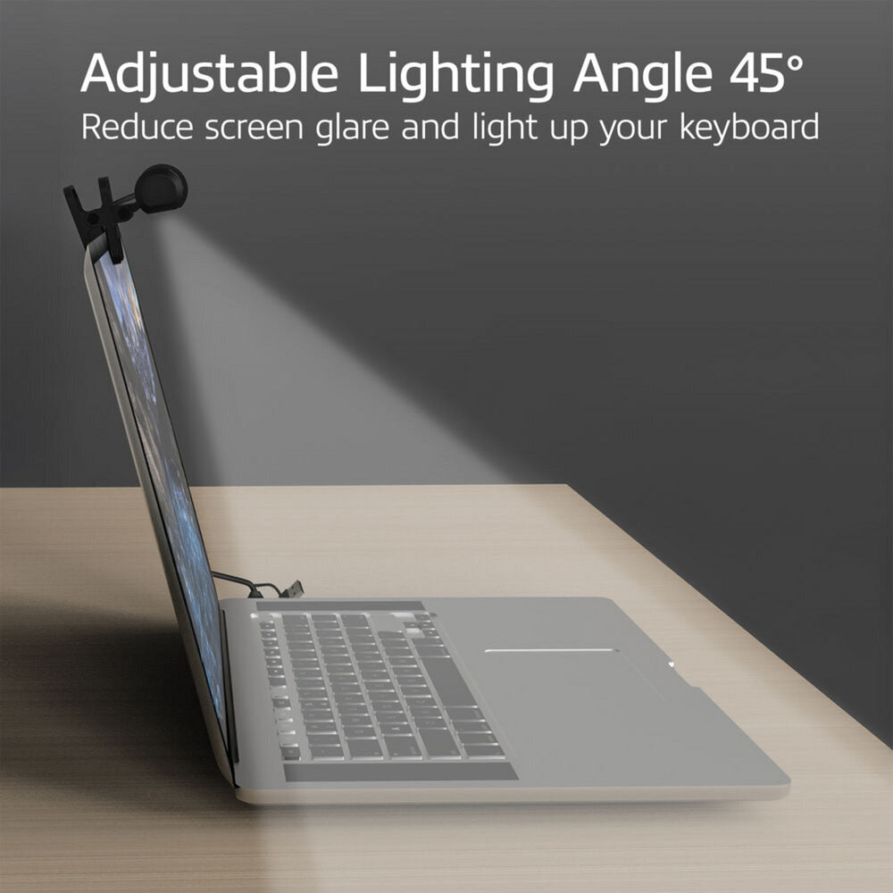 Act Connectivity Dæmpbar Clip-On Laptop LED Light Bar LED Bar (sort, USB-drevet, 3000k-6500k)