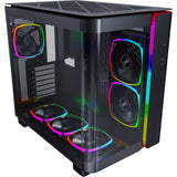 Montech king 95 pro midi tårnhus (sort | 2x USB-A | 1x USB-C | RGB | hærdet glas)