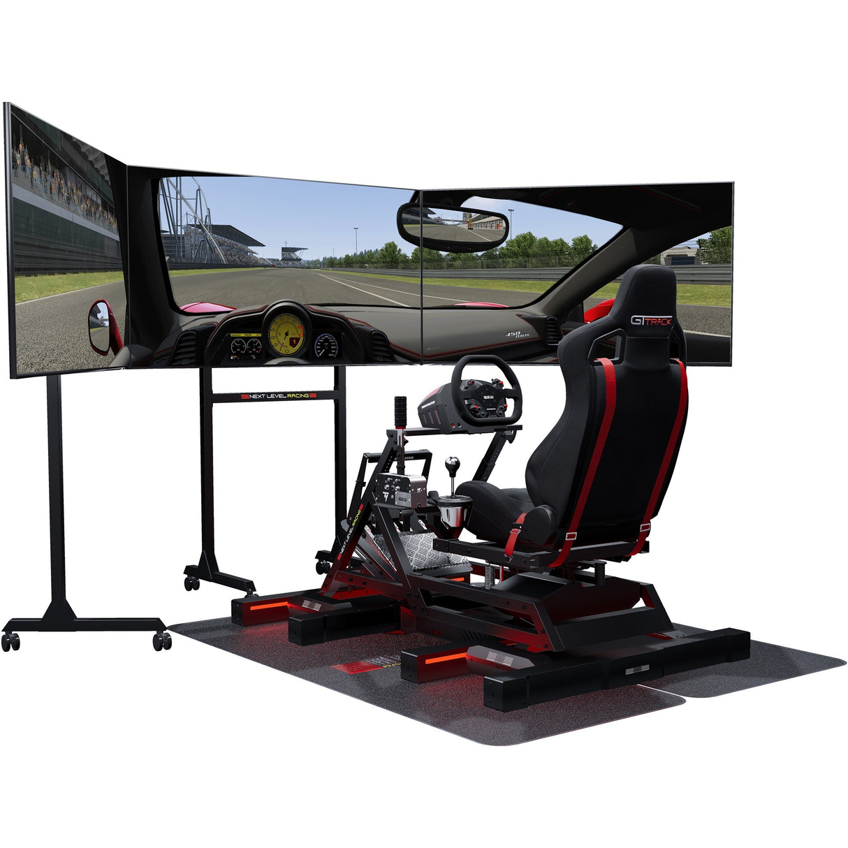 Næste niveau racing GT banesimulator cockpit racing simulator (sort)