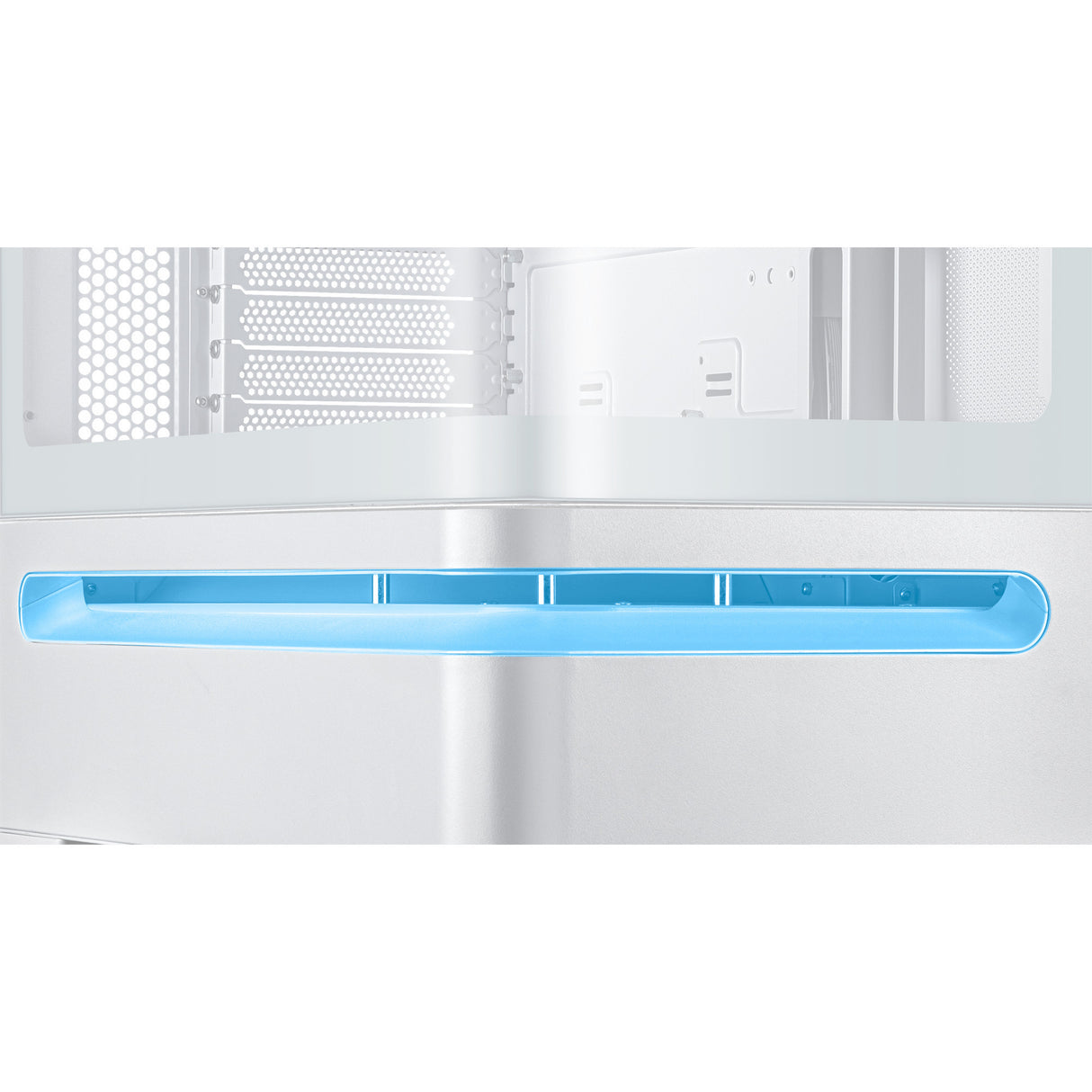 Asus Prime Ap202 Midi Tower-hus (hvid | 2x USB-A | 1x USB-C | RGB | hærdet glas)