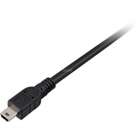 Delock 2x USB-A 2.0 han > USB mini 5-bens splitterkabel (sort rød, 1 meter)