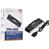 Silverstone TP03-ARGB heatsink (sort, velegnet til m.2 2280 SSD)