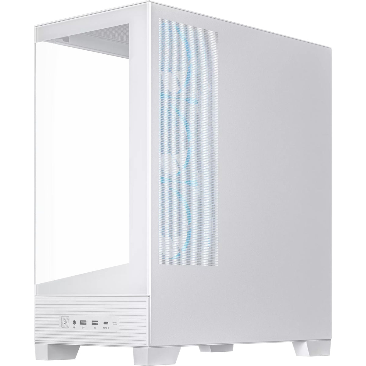 Asus a31 plus midi tårnhus (hvid | 2x USB-A | 2x USB-C | hærdet glas)