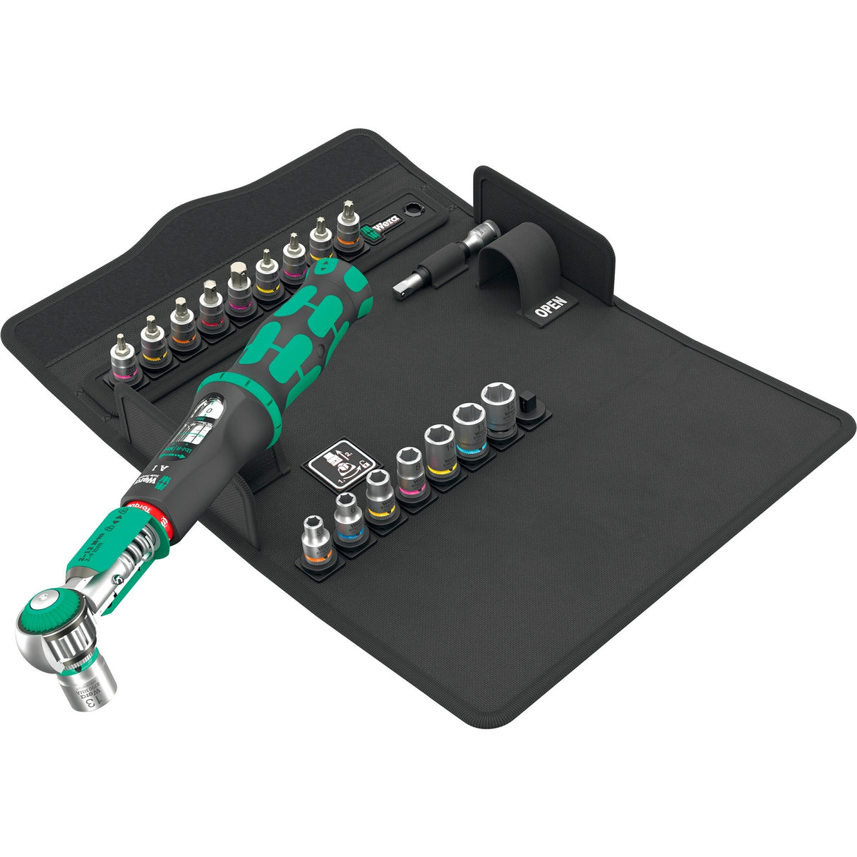 Wera safe-torque a 1 shk sæt 1 momentnøgle (sort grøn, 1 4 firkantet, 2-12 nm, 20 stk.)