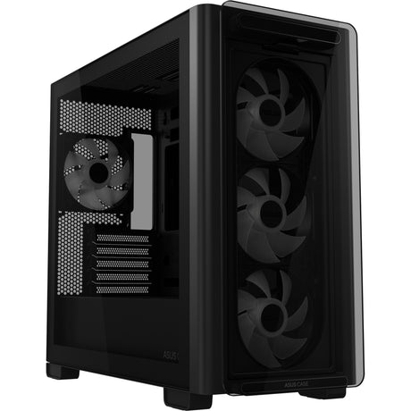 Asus a23 plus mini tårnetui (sort | 2x USB-A | 1x USB-C | RGB | hærdet glas)