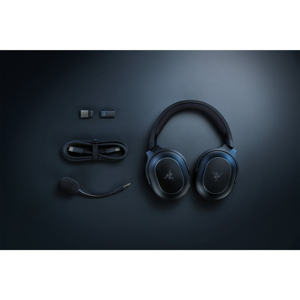 Razer barracuda x chroma over-ear gaming headset (sort, USB dongle, Bluetooth)